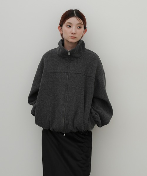 select MOCA(セレクトモカ)の「メランジフリーススタンドブルゾン(その他アウター・レディース・チャコールグレー/ブラウン/アイボリー・FREE)」の8枚目の写真