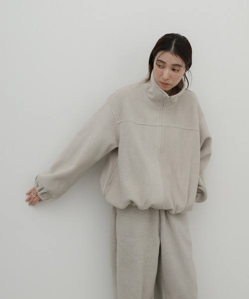 select MOCA(セレクトモカ)の「メランジフリーススタンドブルゾン(その他アウター・レディース・チャコールグレー/ブラウン/アイボリー・FREE)」の17枚目の写真