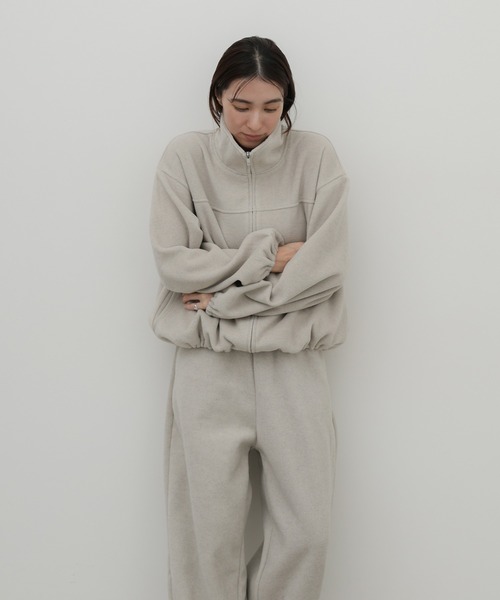 select MOCA(セレクトモカ)の「メランジフリーススタンドブルゾン(その他アウター・レディース・チャコールグレー/ブラウン/アイボリー・FREE)」の15枚目の写真
