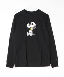 【1PIU1UGUALE3 RELAX】SNOOPY & WOODSTOCK LINESTONE L/S