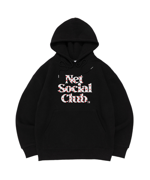 HEART LOGO BRUSHED HOOD TEE (BLACK)