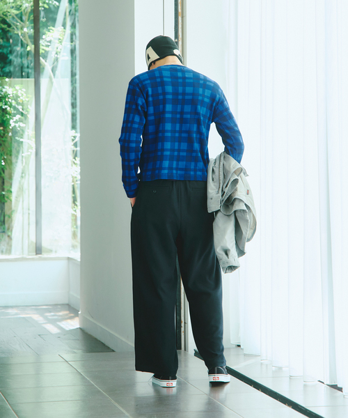 JOURNAL STANDARD(ジャーナルスタンダード)の「カラー チェック サーマル ロンT(Tシャツ/カットソー・メンズ・ネイビー/レッド・MEDIUM/LARGE)」の7枚目の写真