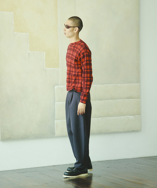 JOURNAL STANDARD(ジャーナルスタンダード)の「カラー チェック サーマル ロンT(Tシャツ/カットソー・メンズ・ネイビー/レッド・MEDIUM/LARGE)」の16枚目の写真