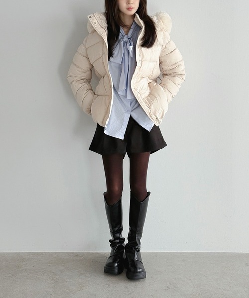 Jewelobe(ジュエローブ)の「ウールライクタックショートパンツ(その他パンツ・レディース・ブラック/グレー・S/M)」の13枚目の写真