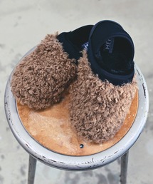 MEI メイ LONG FUR MOC SHOES 2WAY ロングファー レオパード アニマル柄 プードルファー モックシューズ / Lady’s