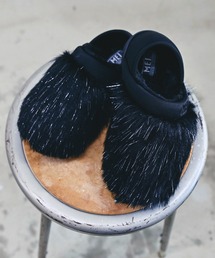MEI メイ LONG FUR MOC SHOES 2WAY ロングファー レオパード アニマル柄 プードルファー モックシューズ / Lady’s