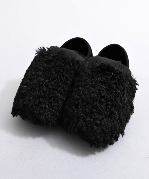 MEI（メイ）の「MEI メイ LONG FUR MOC SHOES 2WAY ロングファー レオパード アニマル柄 プードルファー モックシューズ / Lady’s（スリッポン・レディース・ブラック/ブラック系/グレイッシュベージュ/レオパード/ブラウン系・M/S/L）」の9枚目の写真
