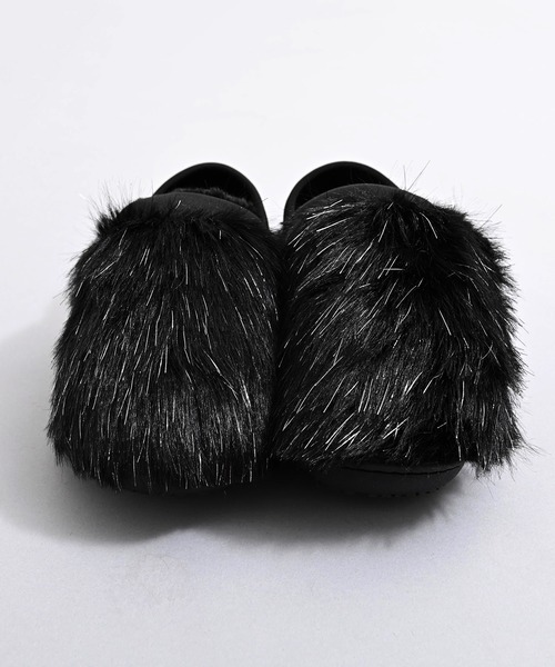 MEI（メイ）の「MEI メイ LONG FUR MOC SHOES 2WAY ロングファー レオパード アニマル柄 プードルファー モックシューズ / Lady’s（スリッポン・レディース・ブラック/ブラック系/グレイッシュベージュ/レオパード/ブラウン系・M/S/L）」の18枚目の写真