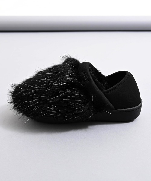 MEI（メイ）の「MEI メイ LONG FUR MOC SHOES 2WAY ロングファー レオパード アニマル柄 プードルファー モックシューズ / Lady’s（スリッポン・レディース・ブラック/ブラック系/グレイッシュベージュ/レオパード/ブラウン系・M/S/L）」の11枚目の写真