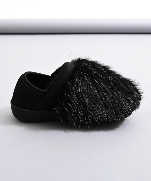 MEI（メイ）の「MEI メイ LONG FUR MOC SHOES 2WAY ロングファー レオパード アニマル柄 プードルファー モックシューズ / Lady’s（スリッポン・レディース・ブラック/ブラック系/グレイッシュベージュ/レオパード/ブラウン系・M/S/L）」の12枚目の写真