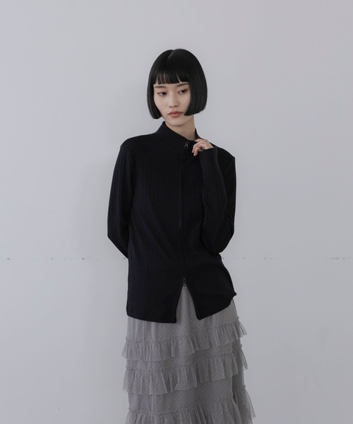LOWRYS FARM(ローリーズファーム)の「パタメアソートZIPカーディガン 1079680(カーディガン/ボレロ・レディース・ネイビー/グレー/ホワイト/ブラック・FREE)」の14枚目の写真