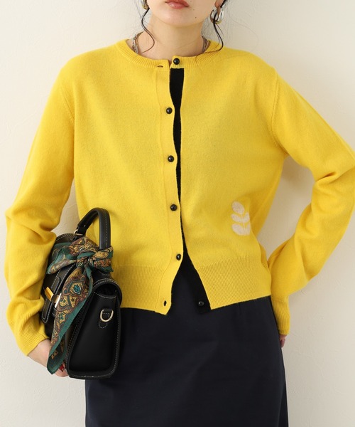 Orla Kiely(-)の「カラーブロック カーディガン コンパクト(カーディガン/ボレロ・レディース・イエロー・38/M)」の1枚目の写真