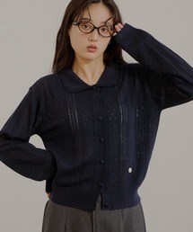 eyelet knit shirt cardigan / アイレットシャツカーディガン