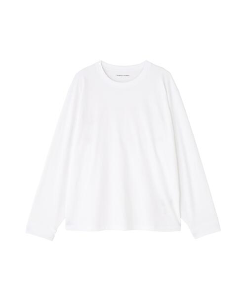 human woman(ヒューマンウーマン)の「コットンスムースカットソー(Tシャツ/カットソー・レディース・ホワイト・MEDIUM)」の1枚目の写真