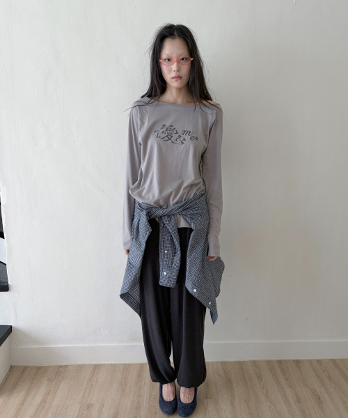 POEV(ポエブ)の「Love Letter ラグラントップス - グレー(Tシャツ/カットソー・レディース・その他・FREE)」の4枚目の写真