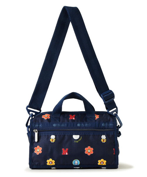Miffy( ミッフィー)の「【LeSportsac×Miffy】MINI DUFFEL CROSSBODY ミッフィーネイビーポルカドット(ショルダーバッグ・レディース・ブルー・FREE)」の7枚目の写真