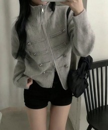 ニットダブルジップジャケット