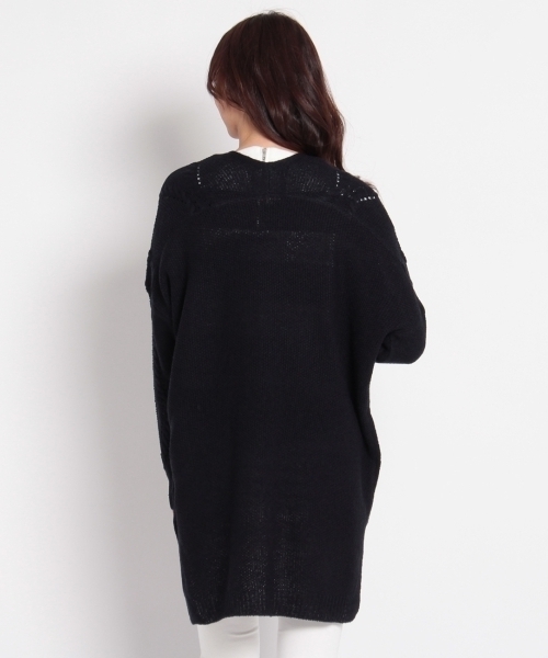 HusHusH（ハッシュアッシュ）の「ケーブルロングニットカーディガン（カーディガン/ボレロ・レディース・ホワイト/グリーン/ブルー・03/02）」の6枚目の写真