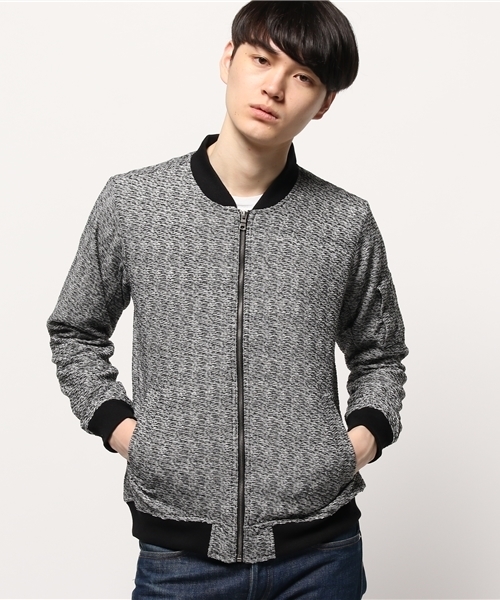 VENCEEXCHANGE（ヴァンスエクスチェンジ）の「ブークレーパイル MA-1               （MA-1・メンズ・ブラック/オフホワイト/グレー・MEDIUM/LARGE）」の3枚目の写真