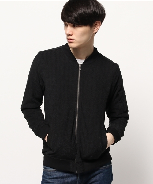 VENCEEXCHANGE（ヴァンスエクスチェンジ）の「ブークレーパイル MA-1               （MA-1・メンズ・ブラック/オフホワイト/グレー・MEDIUM/LARGE）」の2枚目の写真