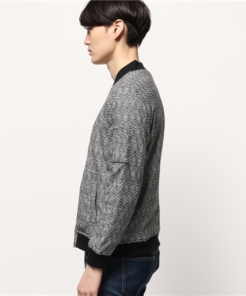 VENCEEXCHANGE（ヴァンスエクスチェンジ）の「ブークレーパイル MA-1               （MA-1・メンズ・ブラック/オフホワイト/グレー・MEDIUM/LARGE）」の4枚目の写真