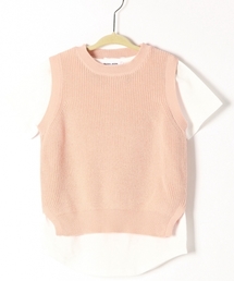 GLOBAL WORK | 【キッズ】ニットベストツキプルオーバー半袖/719042(Tシャツ/カットソー)