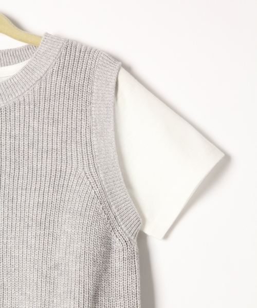 GLOBAL WORK（グローバルワーク）の「【キッズ】ニットベストツキプルオーバー半袖/719042（Tシャツ/カットソー・キッズ・ホワイト/ピンク/グレー・MEDIUM/X-LARGE/LARGE/SMALL）」の6枚目の写真