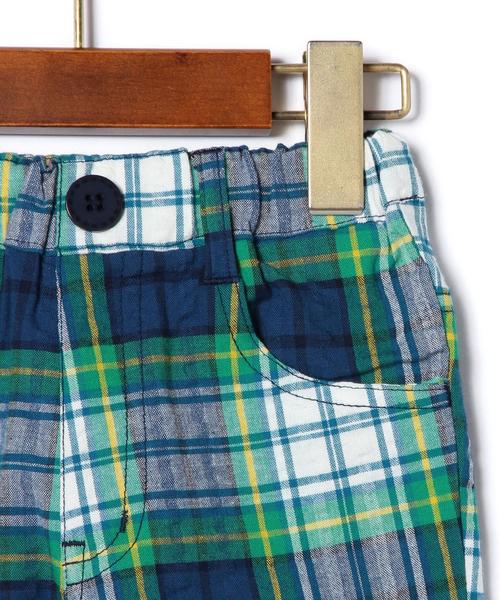 green label relaxing（グリーンレーベルリラクシング）の「【KIDS】GLR リップルチェック 5L パンツ◆（その他パンツ・キッズ・ケリー/レッド・115cm/125cm/135cm/105cm/95cm）」の4枚目の写真