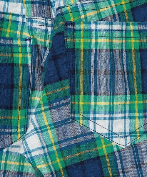 green label relaxing（グリーンレーベルリラクシング）の「【KIDS】GLR リップルチェック 5L パンツ◆（その他パンツ・キッズ・ケリー/レッド・115cm/125cm/135cm/105cm/95cm）」の7枚目の写真