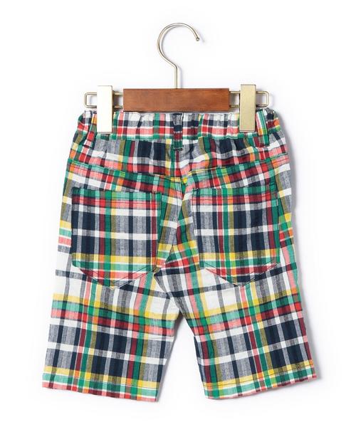 green label relaxing（グリーンレーベルリラクシング）の「【KIDS】GLR リップルチェック 5L パンツ◆（その他パンツ・キッズ・ケリー/レッド・115cm/125cm/135cm/105cm/95cm）」の8枚目の写真