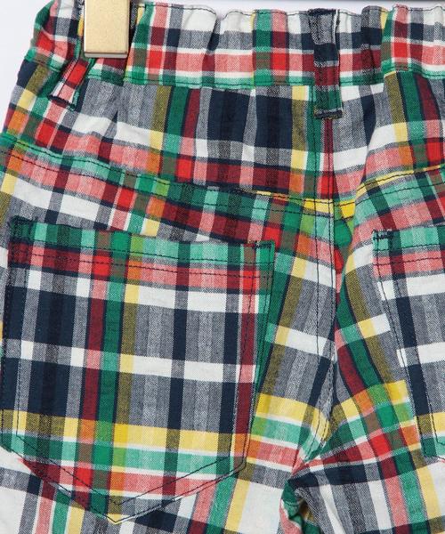 green label relaxing（グリーンレーベルリラクシング）の「【KIDS】GLR リップルチェック 5L パンツ◆（その他パンツ・キッズ・ケリー/レッド・115cm/125cm/135cm/105cm/95cm）」の9枚目の写真