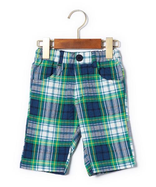 green label relaxing（グリーンレーベルリラクシング）の「【KIDS】GLR リップルチェック 5L パンツ◆（その他パンツ・キッズ・ケリー/レッド・115cm/125cm/135cm/105cm/95cm）」の3枚目の写真