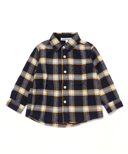 GLOBAL WORK（グローバルワーク）の「【キッズ】フランネルガラシャツ/726817（シャツ/ブラウス・キッズ・レッド/ブラック/ネイビー/ライトイエロー/グリーン/レッド系その他・LARGE/SMALL/MEDIUM/X-LARGE）」の5枚目の写真