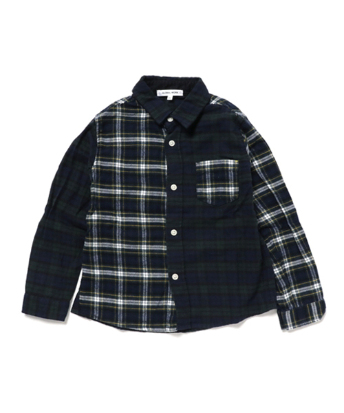 GLOBAL WORK（グローバルワーク）の「【キッズ】フランネルガラシャツ/726817（シャツ/ブラウス・キッズ・レッド/ブラック/ネイビー/ライトイエロー/グリーン/レッド系その他・LARGE/SMALL/MEDIUM/X-LARGE）」の3枚目の写真