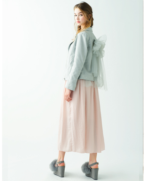 MICOAMERI（ミコアメリ）の「オフショルロングワンピース（ワンピース・レディース・グレー/ブラック/ピンク・FREE）」の10枚目の写真