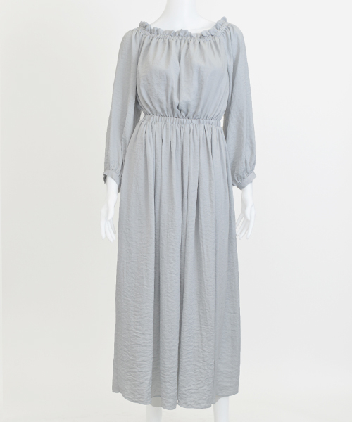 MICOAMERI（ミコアメリ）の「オフショルロングワンピース（ワンピース・レディース・グレー/ブラック/ピンク・FREE）」の6枚目の写真