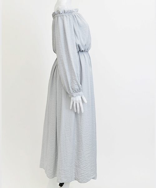 MICOAMERI（ミコアメリ）の「オフショルロングワンピース（ワンピース・レディース・グレー/ブラック/ピンク・FREE）」の7枚目の写真