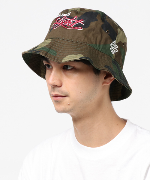 ALDIES（アールディーズ）の「Light Hat 刺繍入り バケットハット（ハット・メンズ・ネイビー/カモフラージュ/ブラック/ライトブルー・FREE）」の10枚目の写真