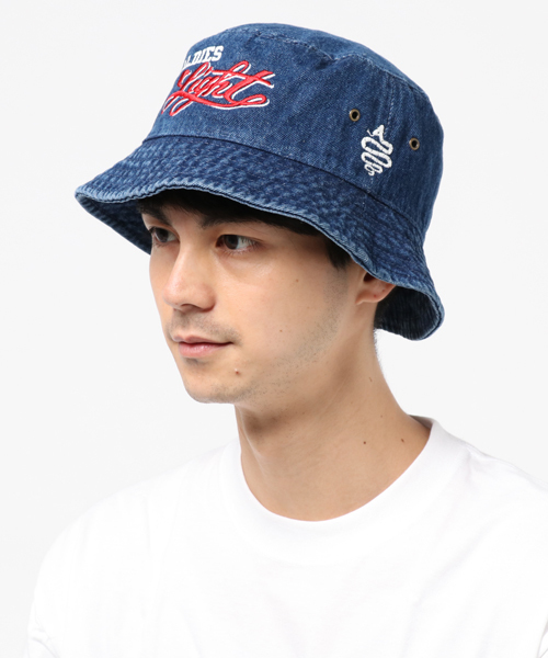 ALDIES（アールディーズ）の「Light Hat 刺繍入り バケットハット（ハット・メンズ・ネイビー/カモフラージュ/ブラック/ライトブルー・FREE）」の4枚目の写真