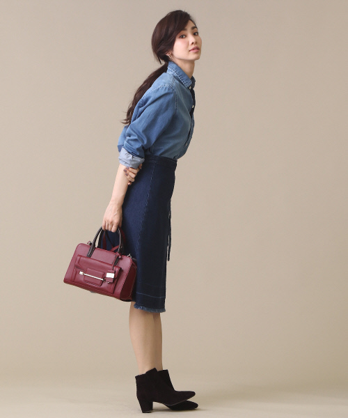 PICHE ABAHOUSE（ピシェ アバハウス）の「【VERY1月号掲載】スクエアショートブーツ（ブーツ・レディース・グレー/ダークブラウン/ブラック・38/37/35/39/36/34）」の14枚目の写真