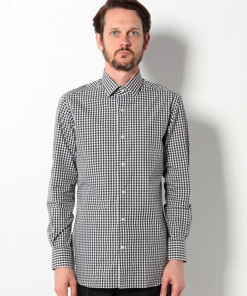 UNITED ARROWS（ユナイテッドアローズ）の「UDET カラー ギンガム シャツ（シャツ/ブラウス・メンズ・ワインレッド/ブラック・41cm/39cm/37cm/40cm/36cm/43cm/38cm/42cm）」の4枚目の写真