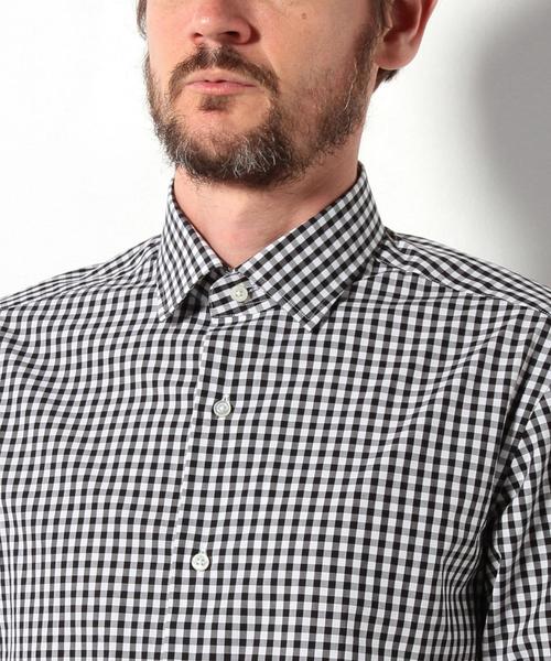 UNITED ARROWS（ユナイテッドアローズ）の「UDET カラー ギンガム シャツ（シャツ/ブラウス・メンズ・ワインレッド/ブラック・41cm/39cm/37cm/40cm/36cm/43cm/38cm/42cm）」の6枚目の写真