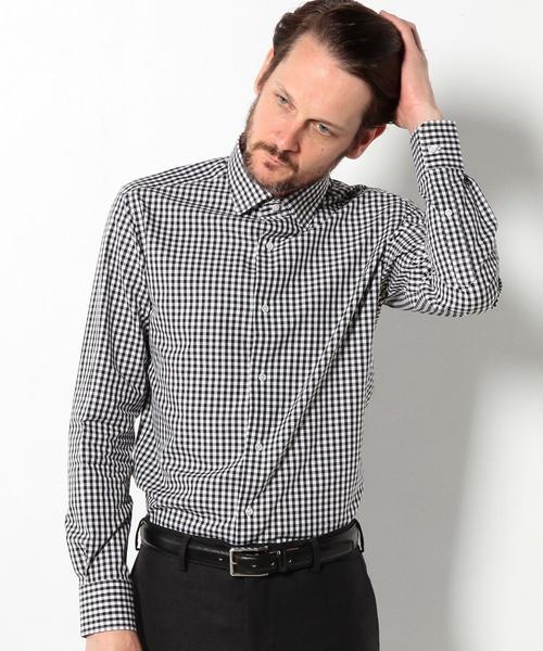 UNITED ARROWS（ユナイテッドアローズ）の「UDET カラー ギンガム シャツ（シャツ/ブラウス・メンズ・ワインレッド/ブラック・41cm/39cm/37cm/40cm/36cm/43cm/38cm/42cm）」の10枚目の写真