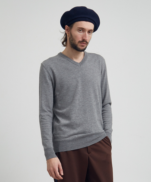 新品タグ付★Loro PianaカシミヤＶネックセーター38 Loro V-Neck Sweater Cashmere Grain Brown Melange | Loro Piana US