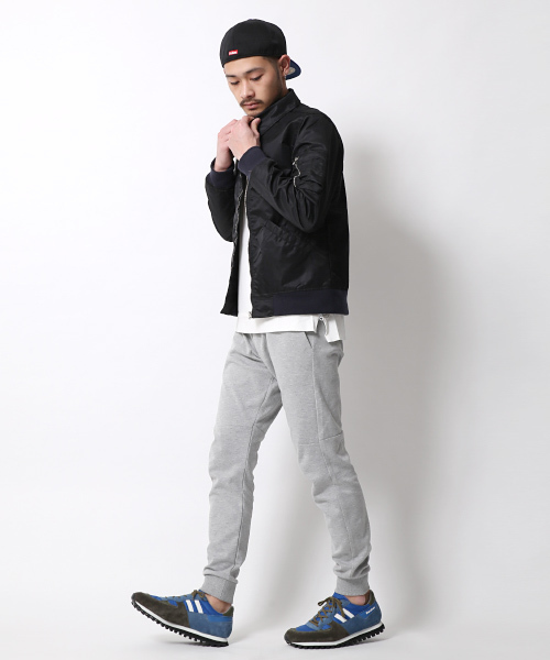 Rocky Monroe（ロッキーモンロー）の「襟付きナイロンMA-1ジャケット（ミリタリージャケット・メンズ・ネイビー/ブラック/カーキ・L/M）」の10枚目の写真