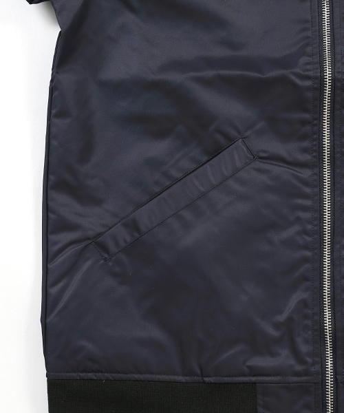 Rocky Monroe（ロッキーモンロー）の「襟付きナイロンMA-1ジャケット（ミリタリージャケット・メンズ・ネイビー/ブラック/カーキ・L/M）」の22枚目の写真