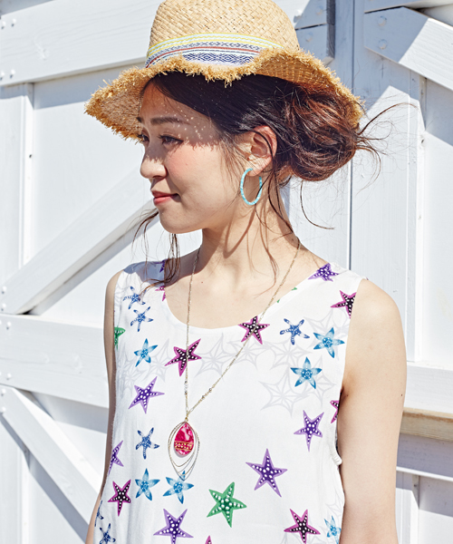 チャイハネ（チャイハネ）の「【チャイハネ】ティアリーネックレス（ネックレス・レディース・ピンク/ブラウン/ターコイズブルー/ブルー・FREE）」の12枚目の写真