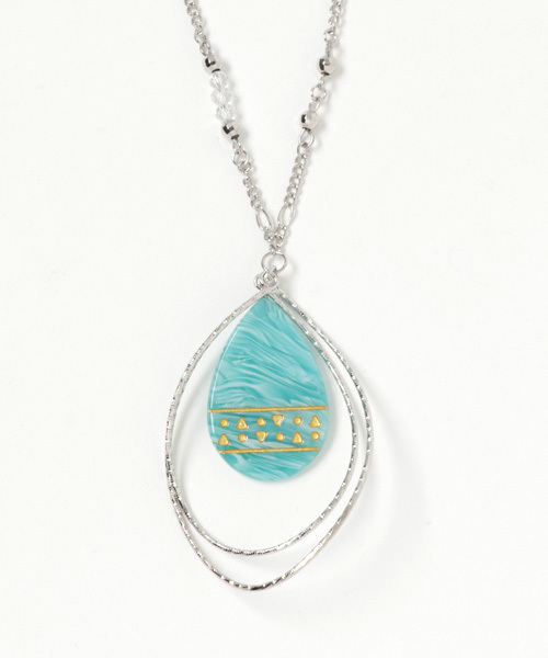 チャイハネ（チャイハネ）の「【チャイハネ】ティアリーネックレス（ネックレス・レディース・ピンク/ブラウン/ターコイズブルー/ブルー・FREE）」の2枚目の写真