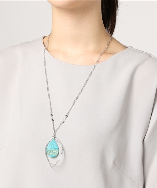 チャイハネ（チャイハネ）の「【チャイハネ】ティアリーネックレス（ネックレス・レディース・ピンク/ブラウン/ターコイズブルー/ブルー・FREE）」の8枚目の写真