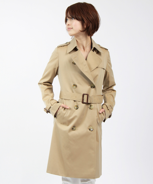 BEAUTY&YOUTH UNITED ARROWS（ビューティーアンドユースユナイテッドアローズ）の「BY 60/2YD レギュラートレンチコート ◆（トレンチコート・レディース・ベージュ/ネイビー・SMALL/MEDIUM）」の2枚目の写真